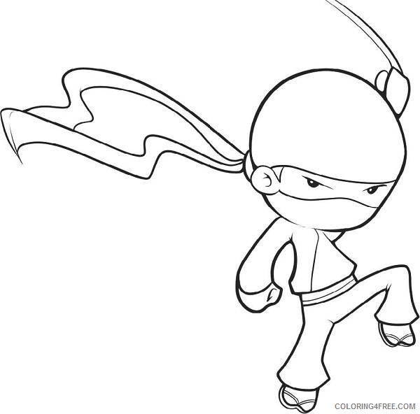 ninja coloring pages for kids Coloring4free