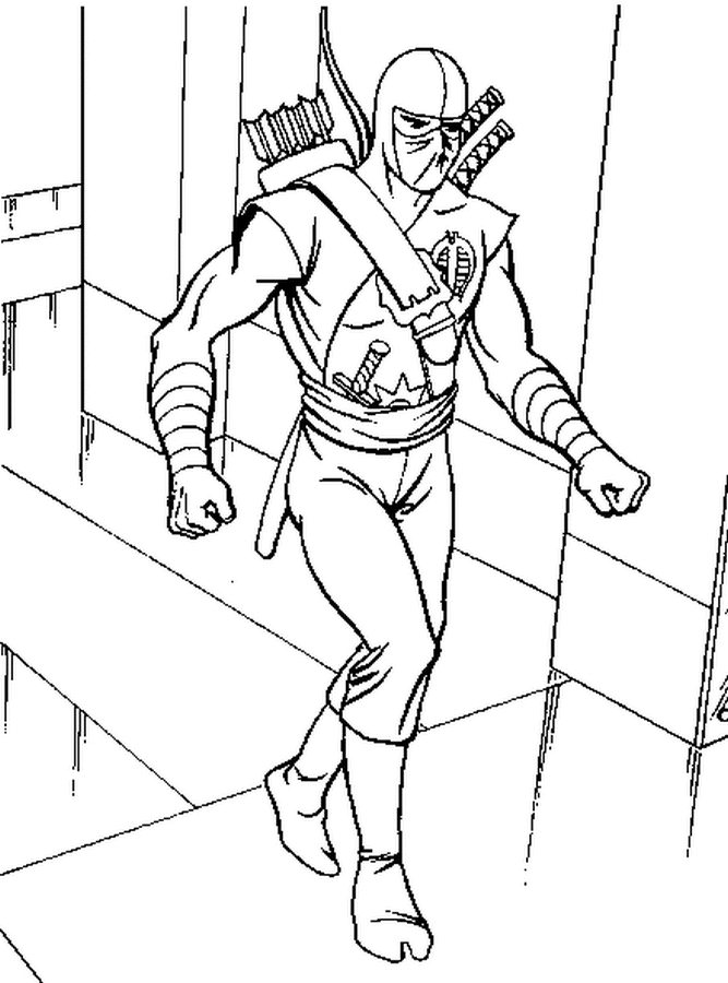 ninja coloring pages free to print Coloring4free