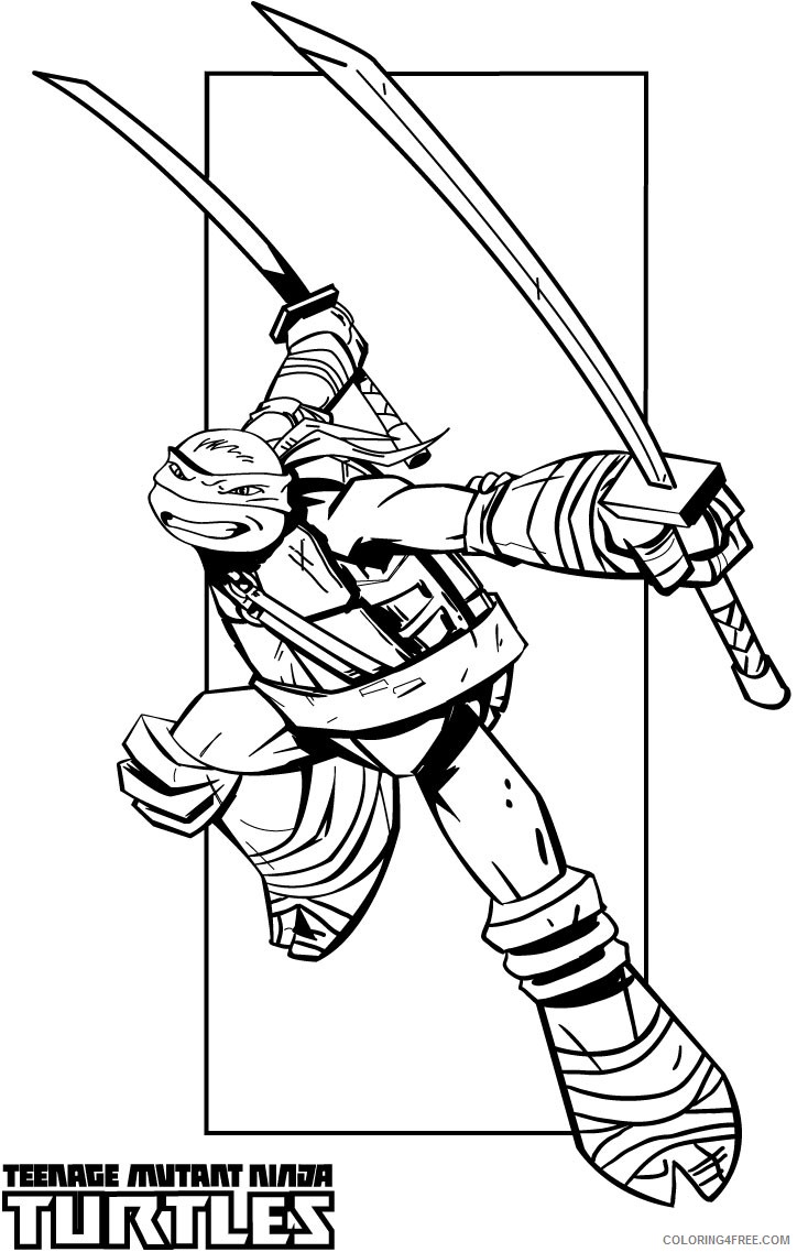 ninja turtle coloring pages leo Coloring4free