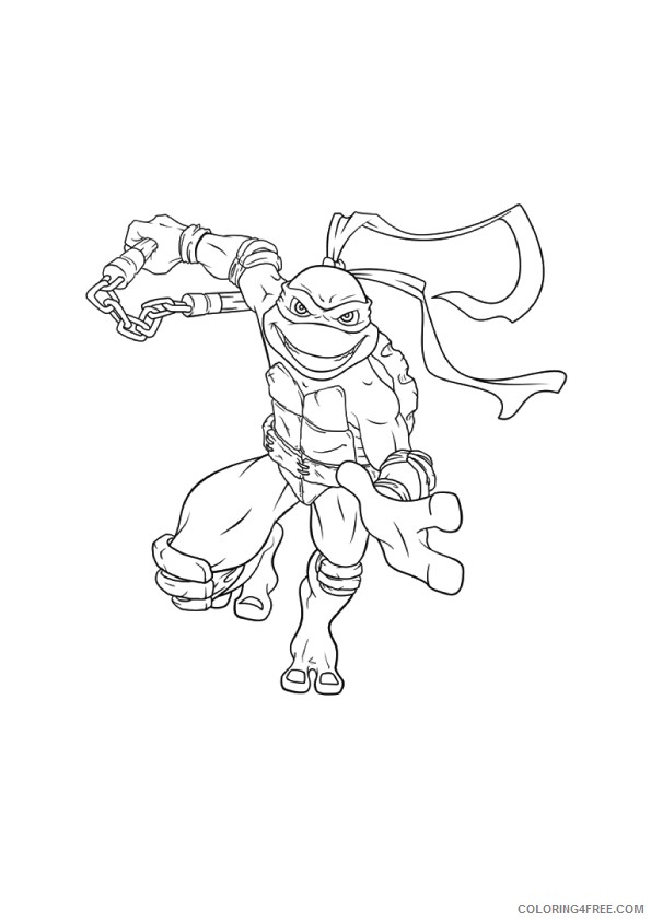 ninja turtle coloring pages michelangelo Coloring4free