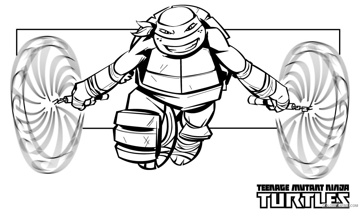 ninja turtle coloring pages mikey Coloring4free