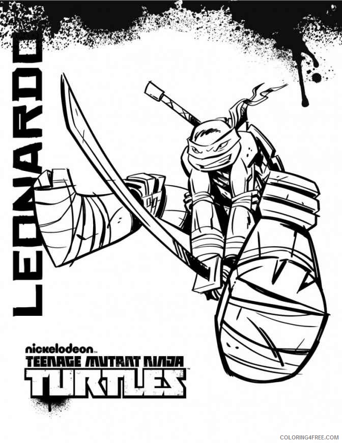 ninja turtle leonardo coloring pages Coloring4free