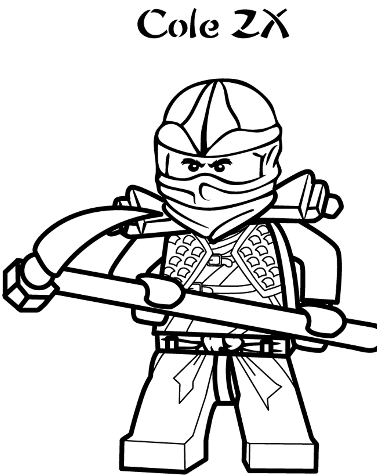 ninjago coloring pages cole Coloring4free