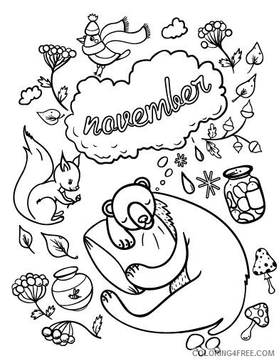 november coloring pages free to print Coloring4free