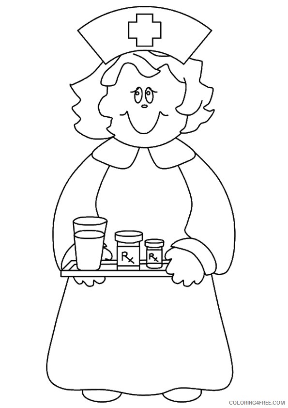 nurse community helpers coloring pages Coloring4free