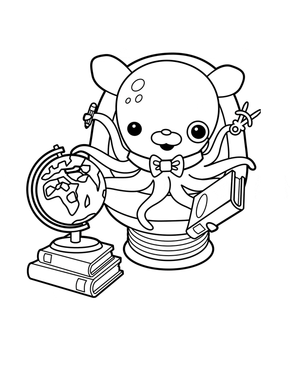octonauts coloring pages professor inkling Coloring4free
