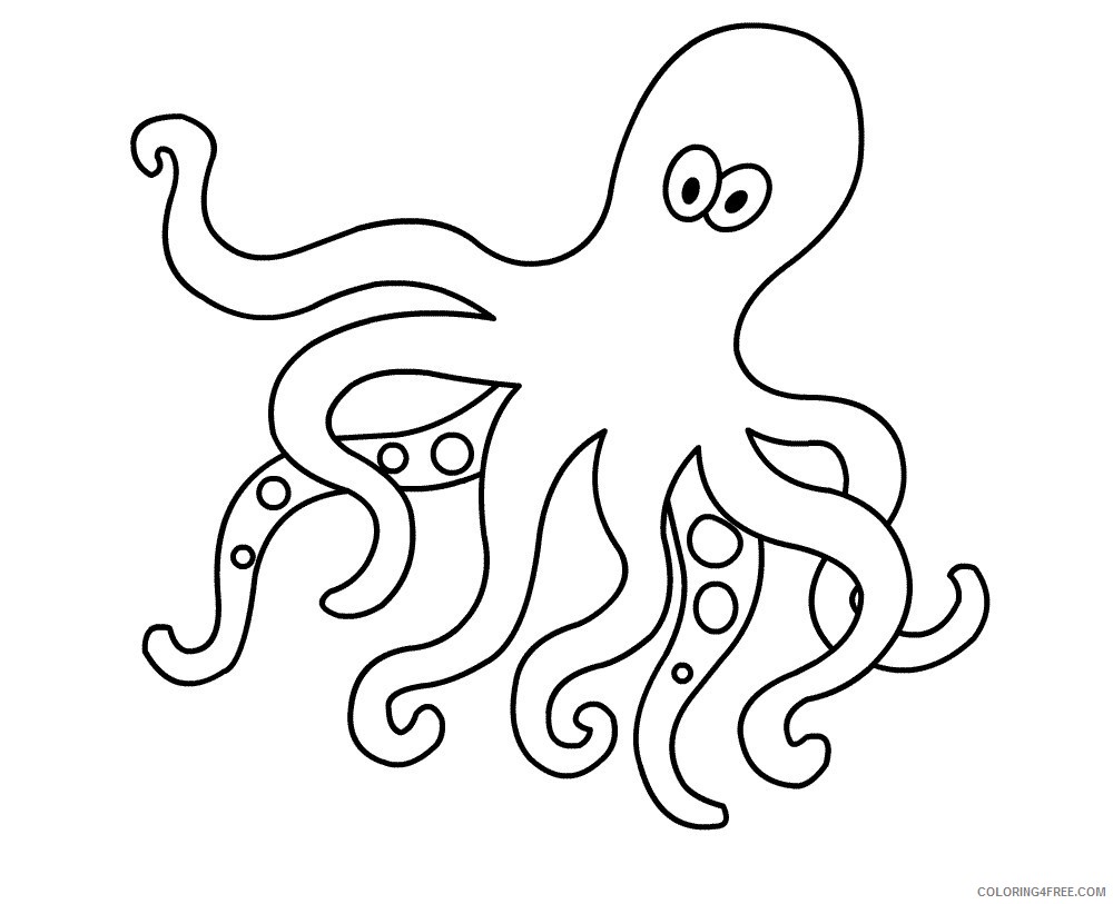 octopus coloring pages for kids Coloring4free