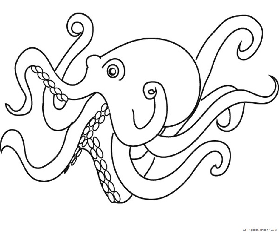 octopus coloring pages for kids printable Coloring4free