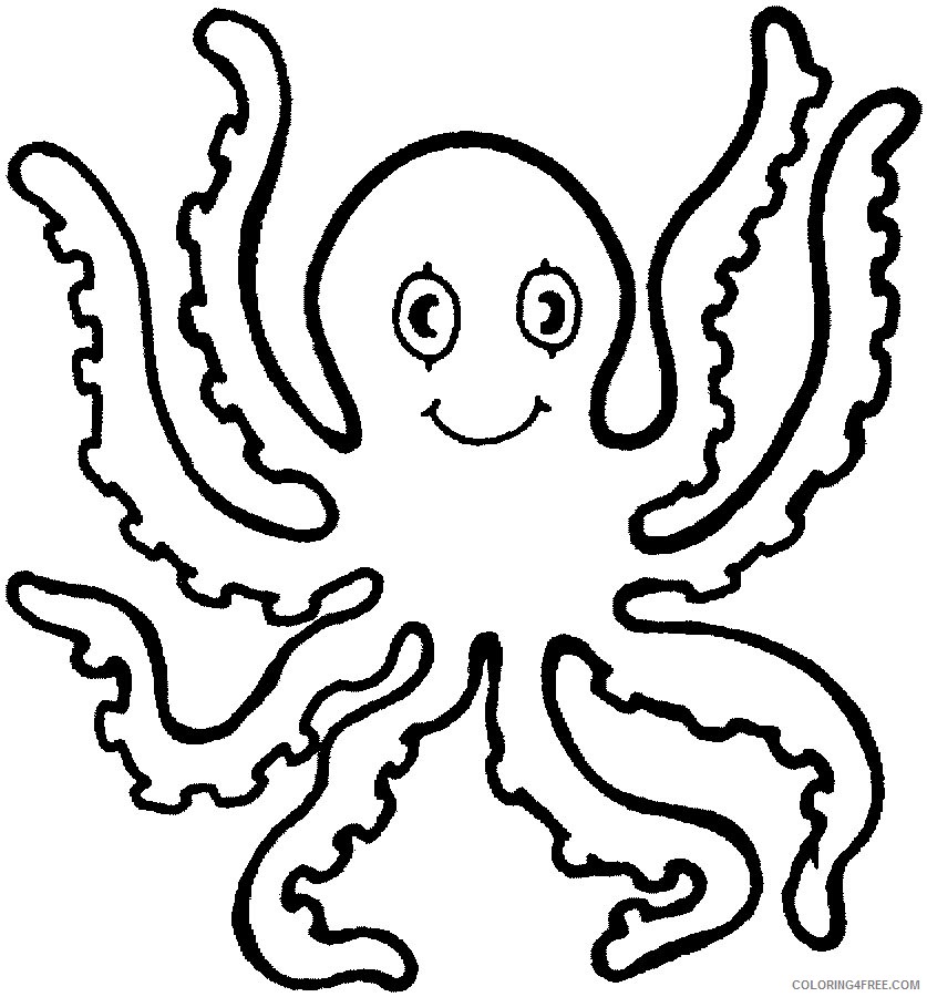 octopus coloring pages for preschool Coloring4free