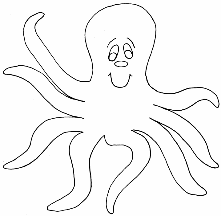 octopus coloring pages for preschooler Coloring4free