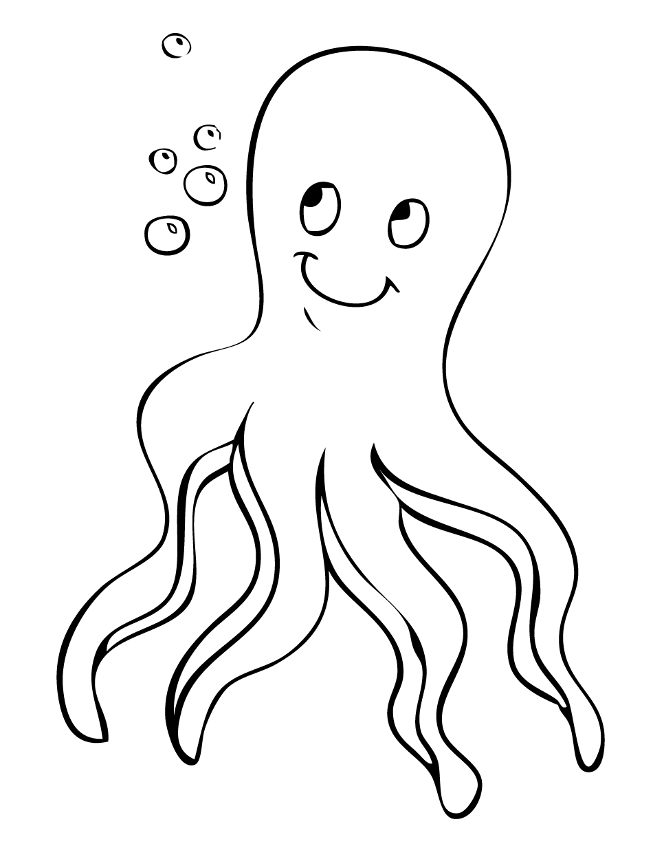 octopus coloring pages water bubbles Coloring4free