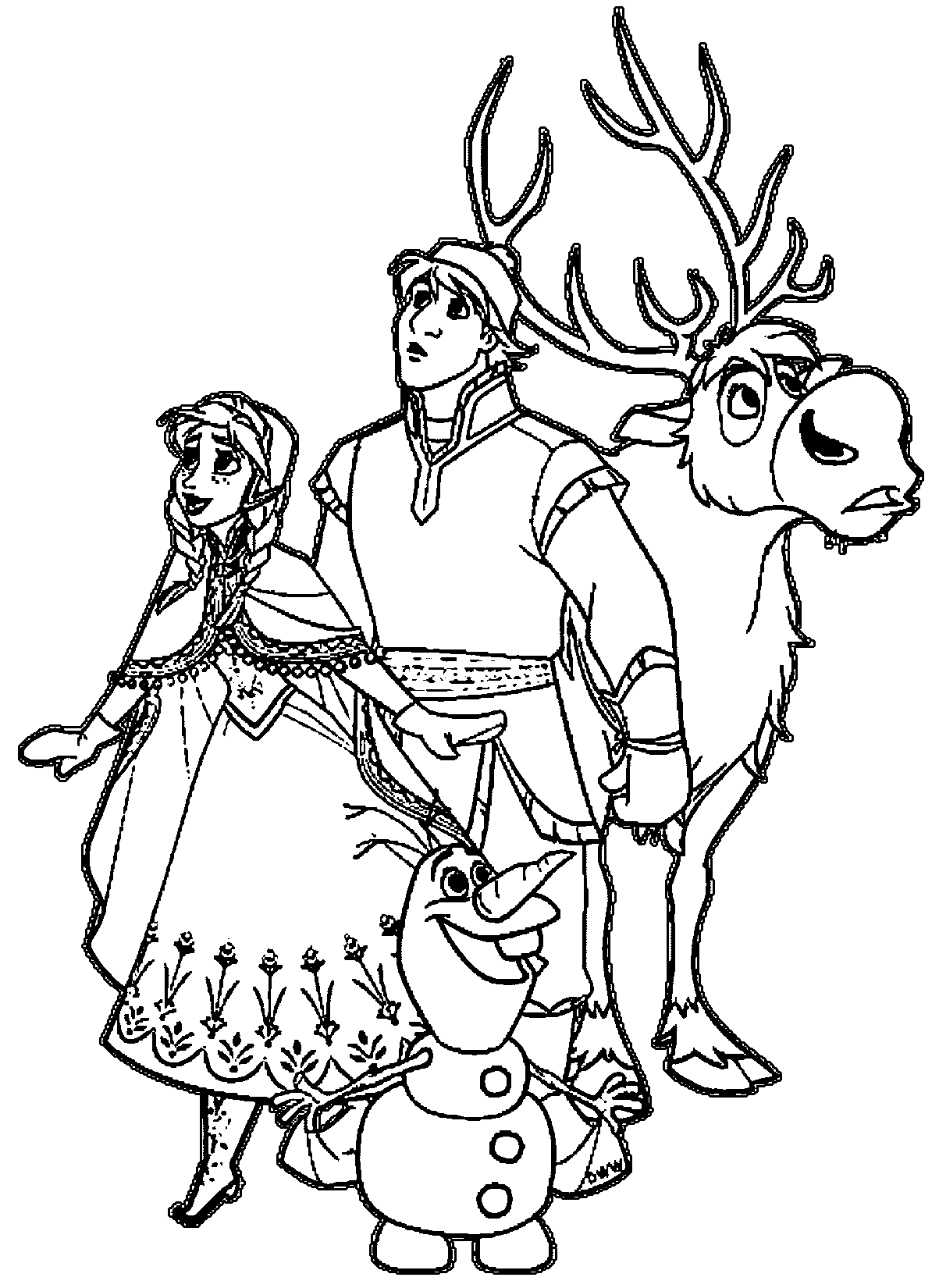 olaf and friends coloring pages Coloring4free