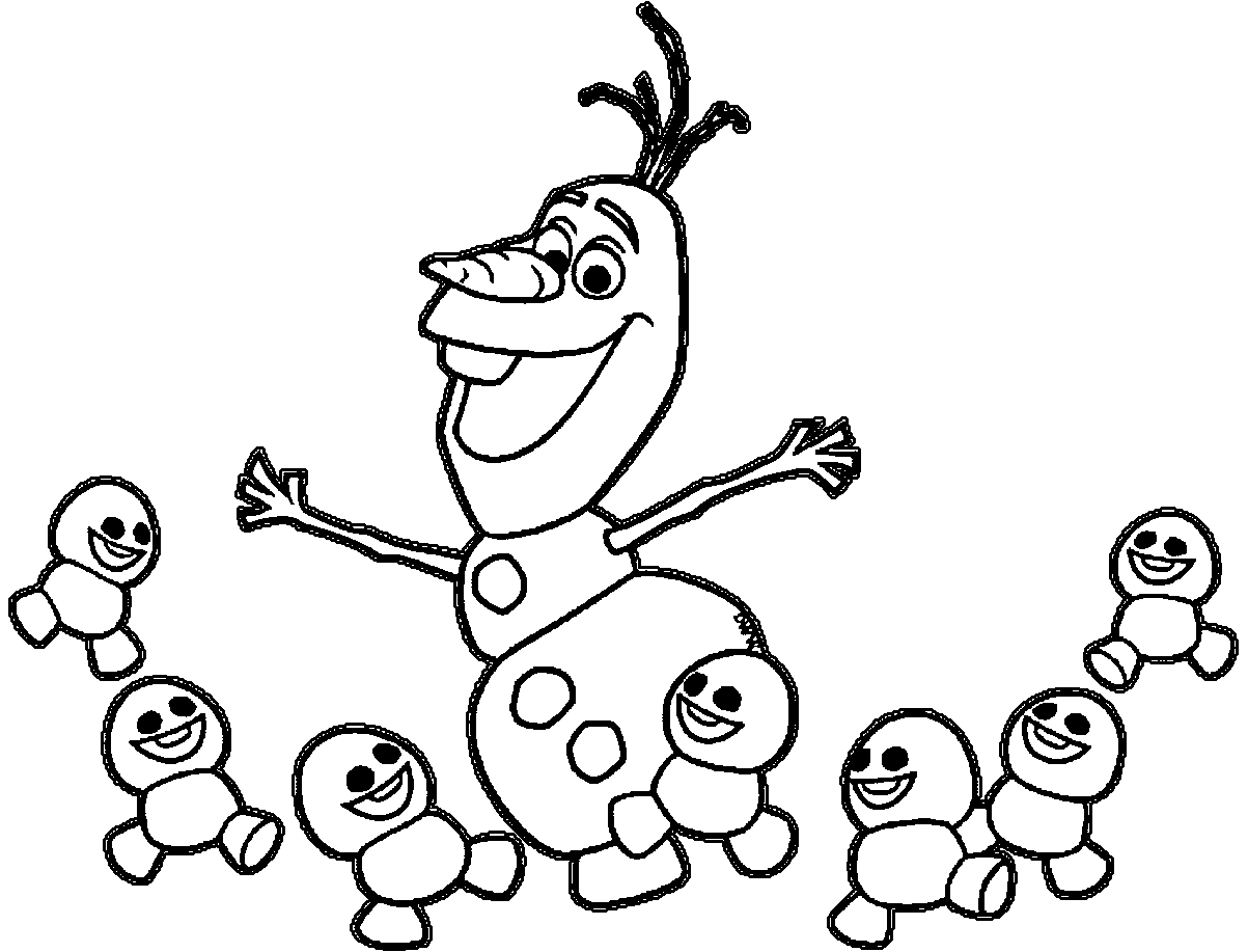 olaf coloring pages dancing with snowgies Coloring4free