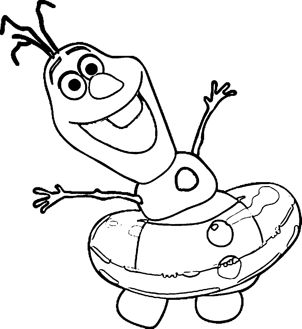 olaf coloring pages swimming Coloring4free