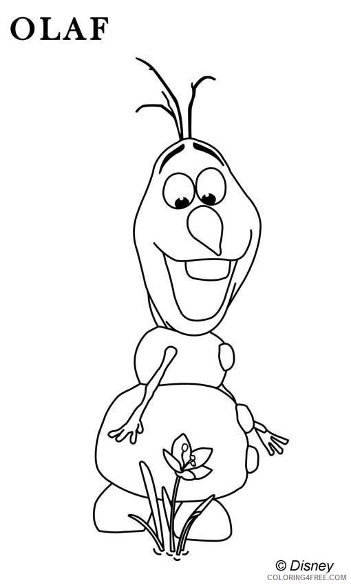 olaf found a flower coloring pages Coloring4free