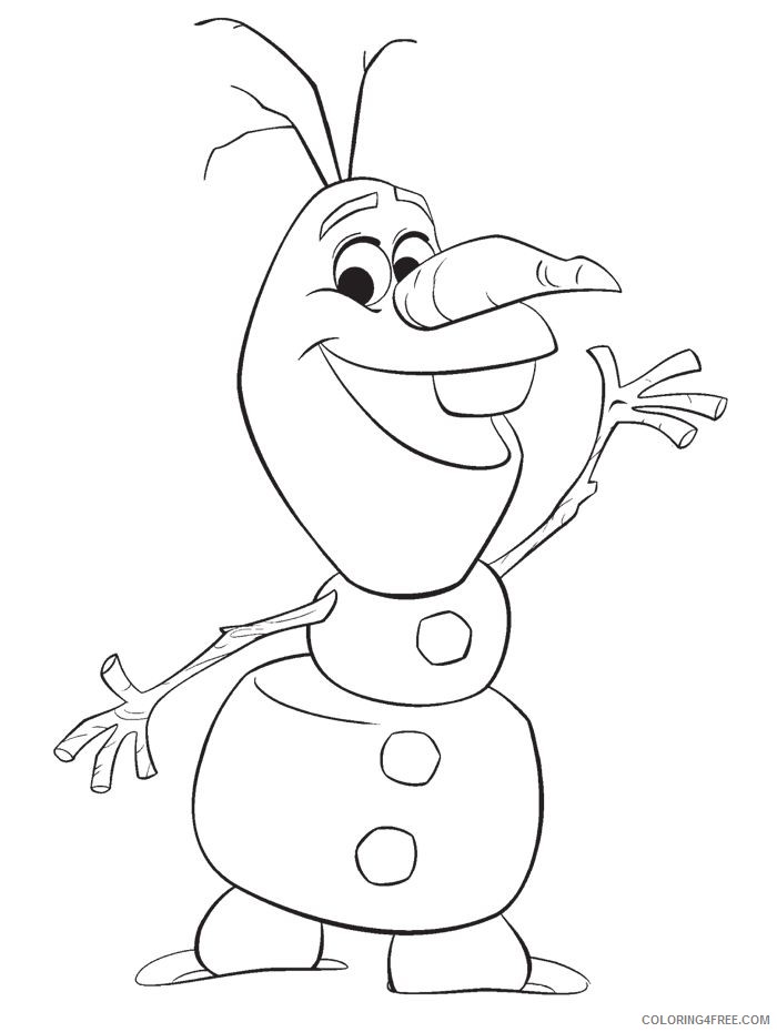 olaf waving coloring pages printable Coloring4free