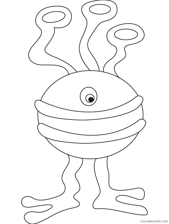 one eyed alien coloring pages Coloring4free