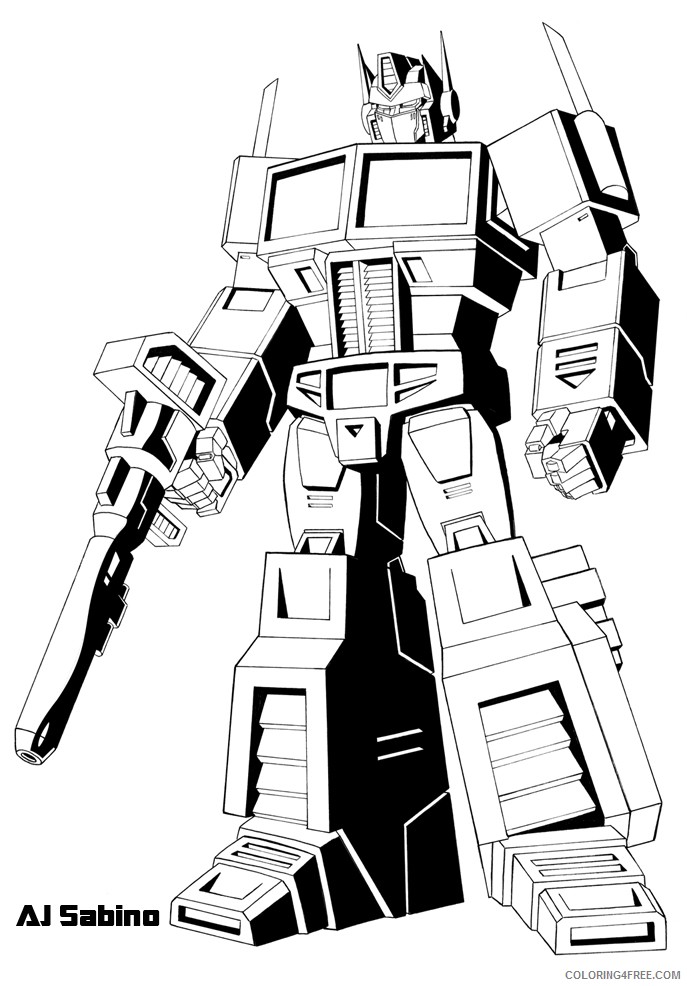 optimus prime coloring pages transformers Coloring4free