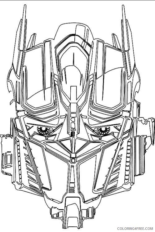 optimus prime face coloring pages Coloring4free