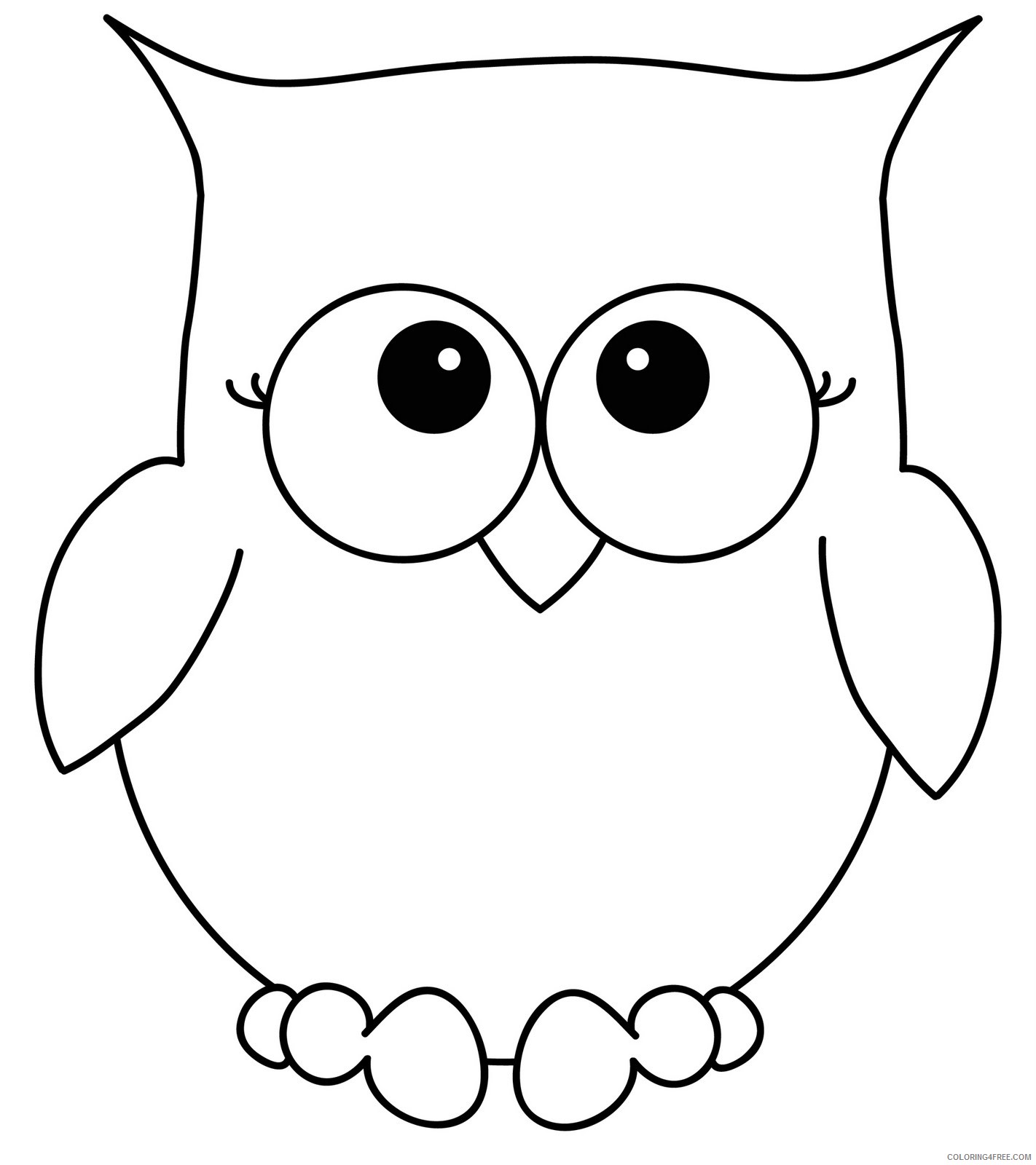 owl coloring pages for toddlers Coloring4free