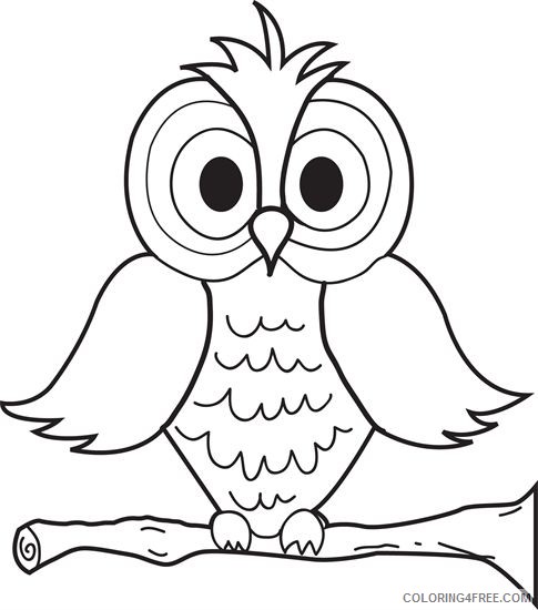 owl coloring pages free to print Coloring4free