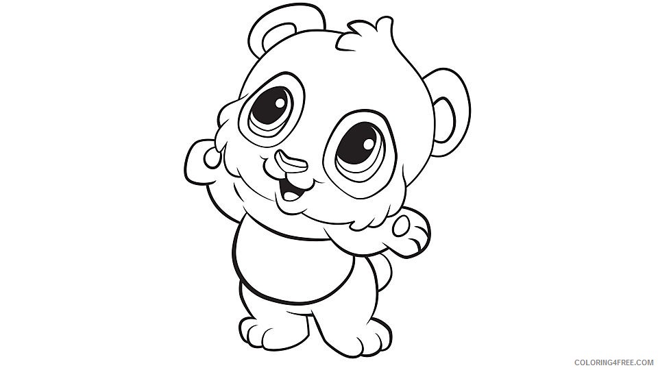 panda coloring pages cute baby Coloring4free