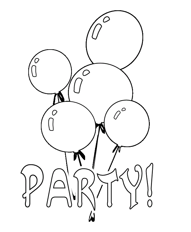 party balloon coloring pages Coloring4free
