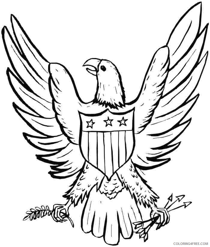 patriotic coloring pages american eagle Coloring4free