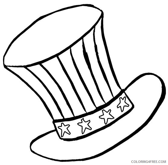 patriotic coloring pages american hat Coloring4free