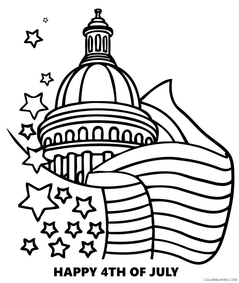 patriotic coloring pages fourth of july Coloring4free