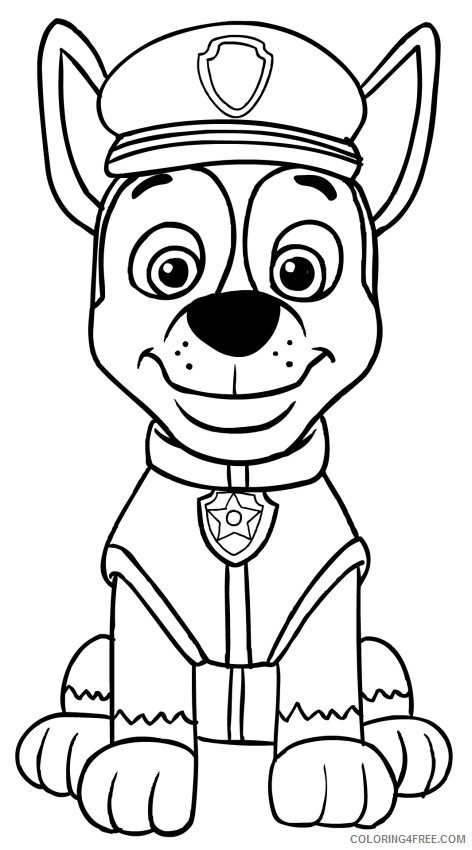 paw patrol chase coloring pages Coloring4free