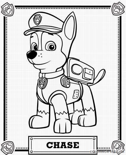 paw patrol coloring pages chase Coloring4free