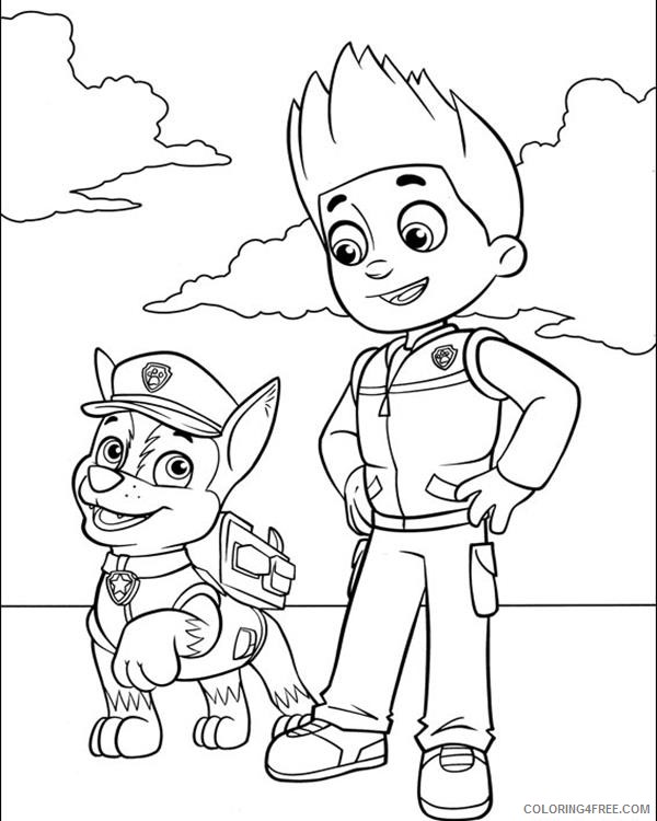 paw patrol coloring pages chase and ryder Coloring4free ...