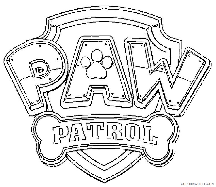 paw patrol coloring pages logo Coloring4free