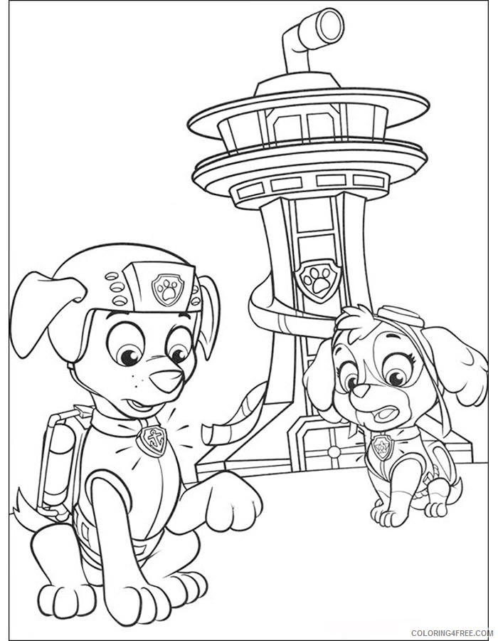 paw patrol coloring pages printable Coloring4free