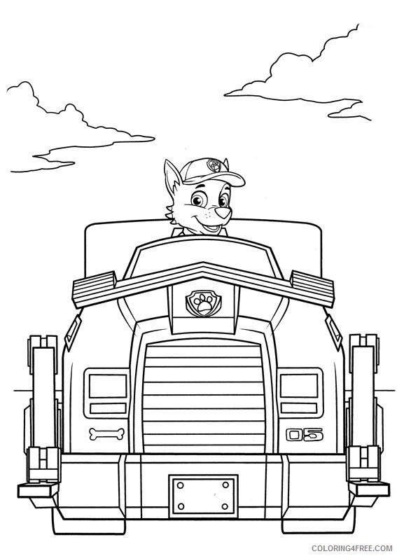 paw patrol coloring pages rocky vehicle Coloring4free