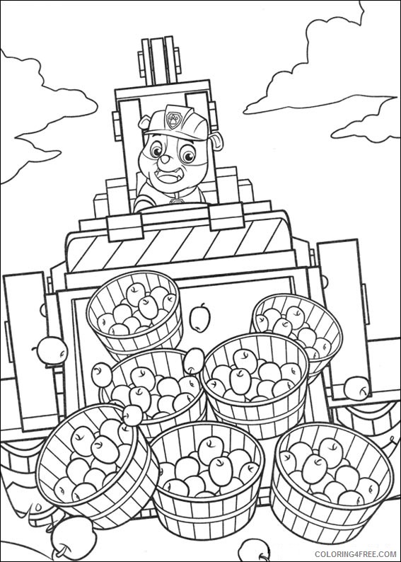 paw patrol coloring pages rubble vehicle Coloring4free