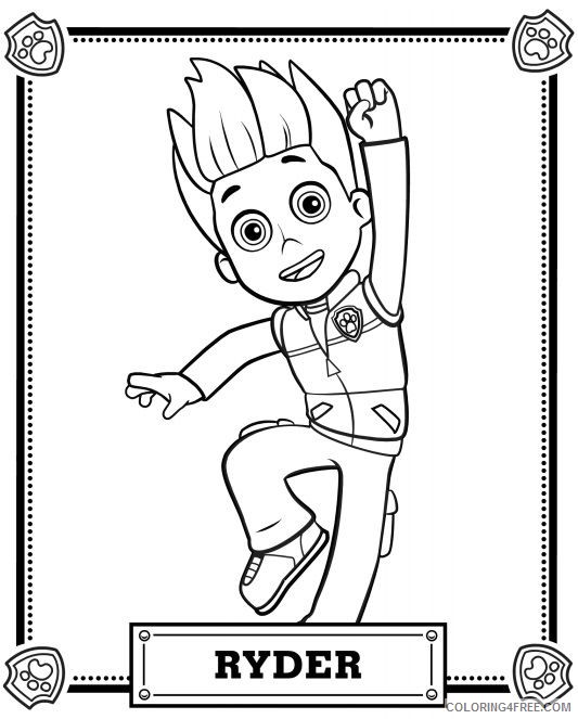 paw patrol coloring pages ryder Coloring4free