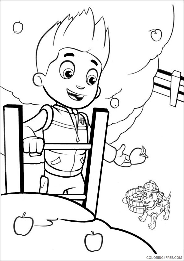 paw patrol coloring pages ryder and marshall Coloring4free