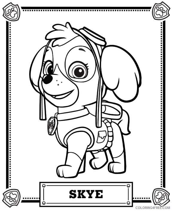 paw patrol coloring pages skye Coloring4free