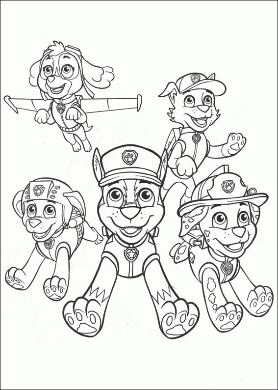 paw patrol coloring pages to print Coloring4free