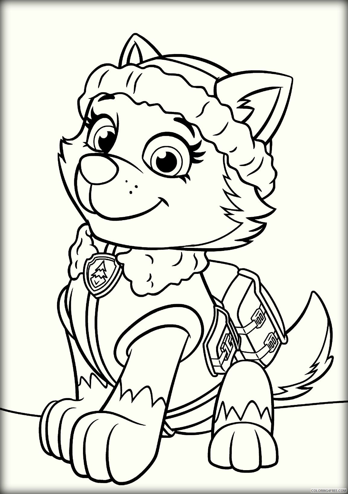 paw patrol everest coloring pages Coloring4free