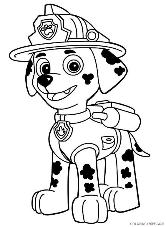 paw patrol marshall coloring pages Coloring4free