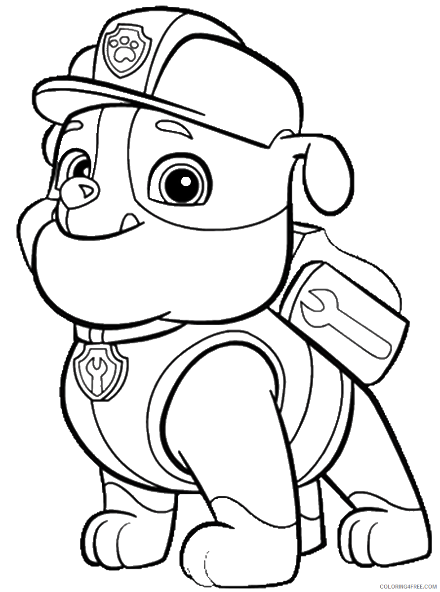 paw patrol rubble coloring pages Coloring4free
