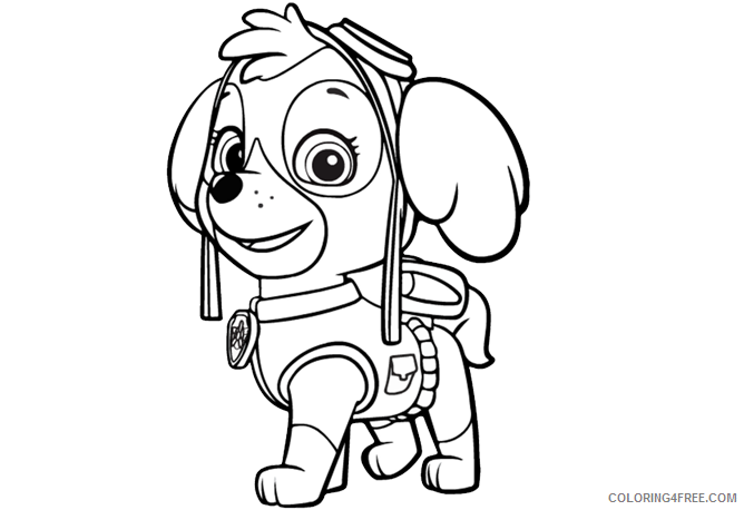 paw patrol skye coloring pages Coloring4free
