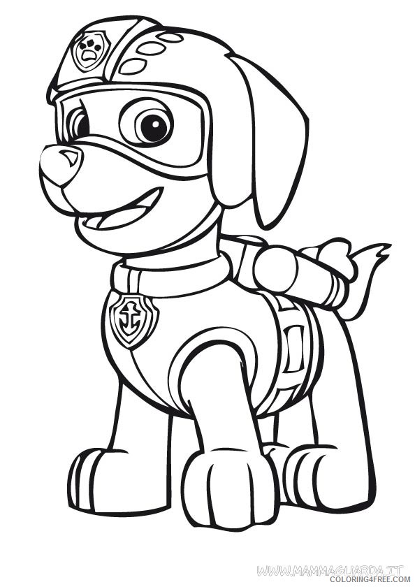 paw patrol zuma coloring pages Coloring4free