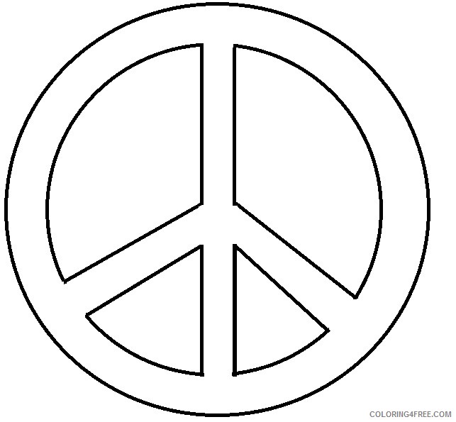 peace sign coloring pages easy Coloring4free
