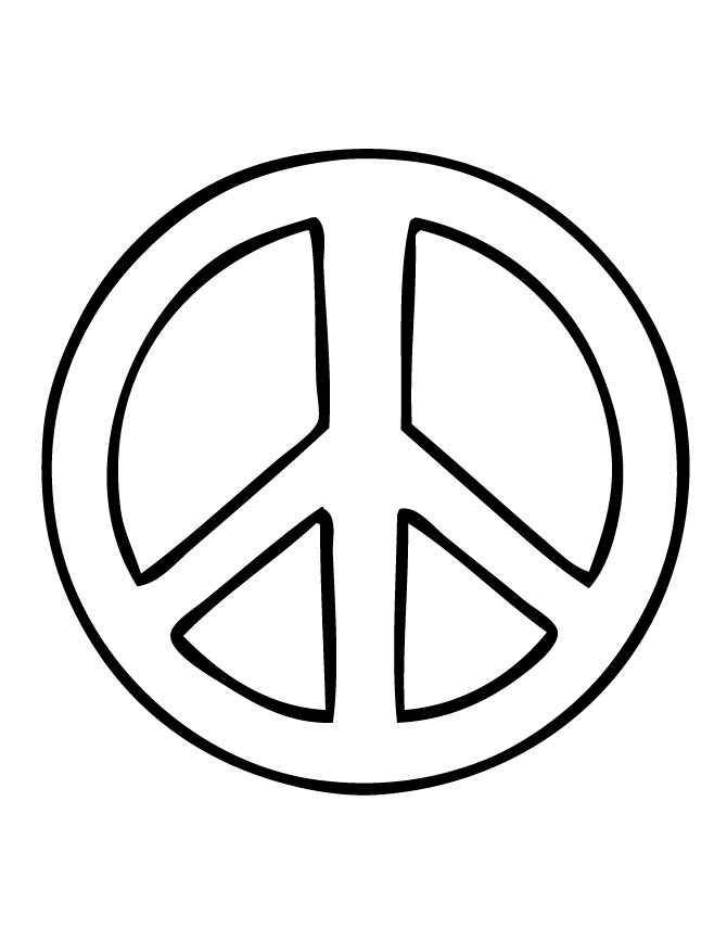 peace sign coloring pages for kids Coloring4free