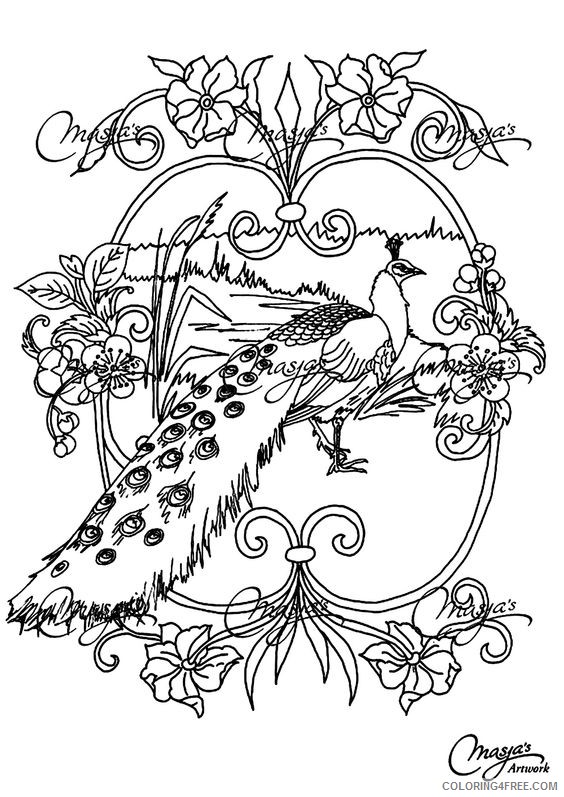 peacock coloring pages by masyas artwork Coloring4free