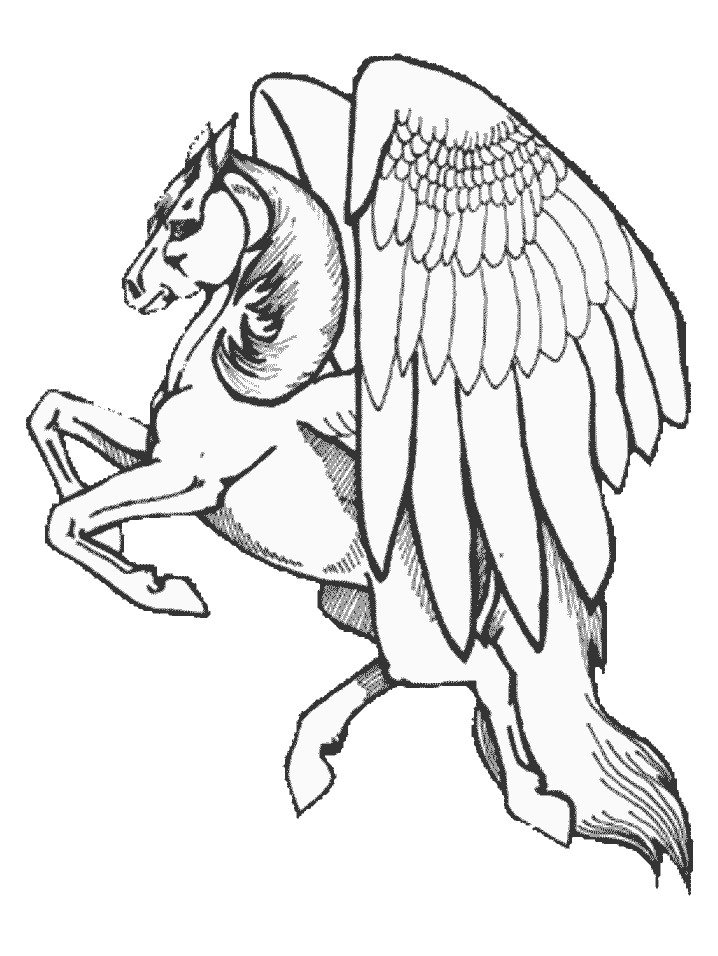 pegasus coloring pages free to print Coloring4free
